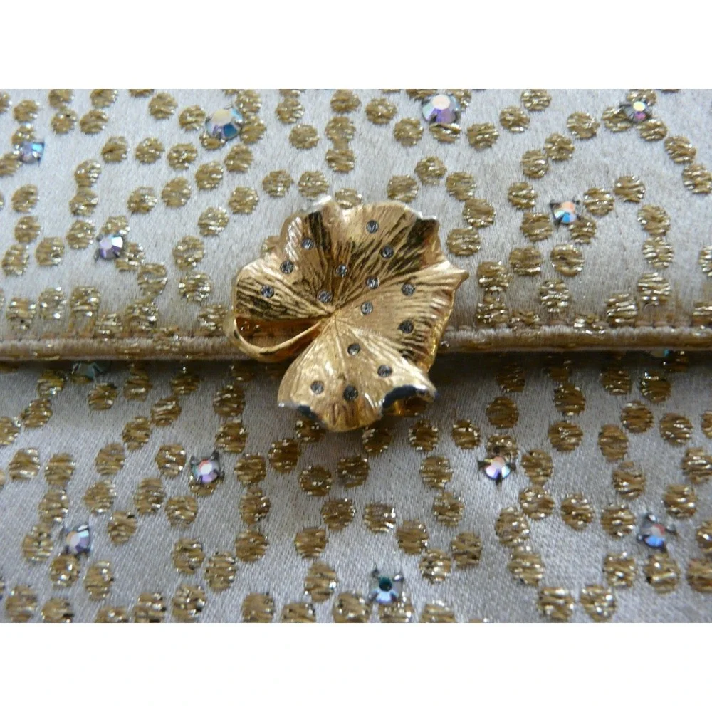 VTG Andrew Geller Evening Bag Gold Sparkly Clutch Handbag‎ Bling Dressy Formal